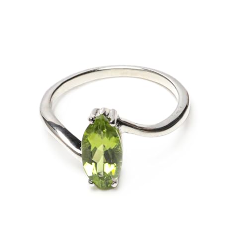 Bague péridot en argent 925 un cadeau unique fait à la main