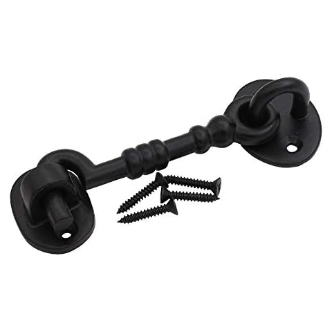 THDC Cast Iron Cabin Eye Hook, Latch For Gates, Latch For Doors, Privacy Hook, Wrought Iron Cabin Hook, Eye Latch Lock (5" (Small)) Cover