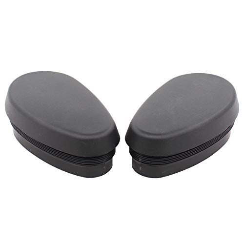 Newyall Set Of 2 Black Oval Running Board End Caps #TOP11
