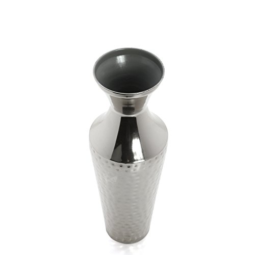 Hosley 18 Inch High Silver Color Metal Floor Vase. Ideal for Dried Flowers Gift for Floral Arrangements Wedding Home Spa Votive Candle Gardens P9 - Image 4