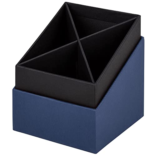 Rössler Papier 1331452900 - S.O.H.O. Estuche, 86 x 86 x 100 mm, Azul marino, 1 unidad