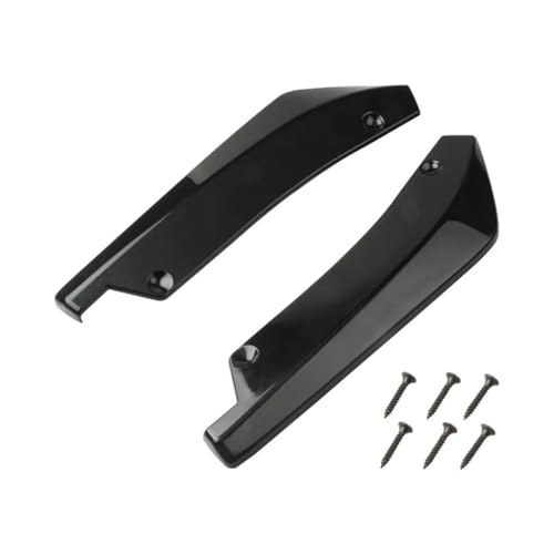 2PCS 車フロントリアバンパー スクラッチプロテクターストリップ リップスポイラー ディフューザー スプリッターエクステンション カーボンファイバー ウィングレット サイドスカート(1K0959795L)