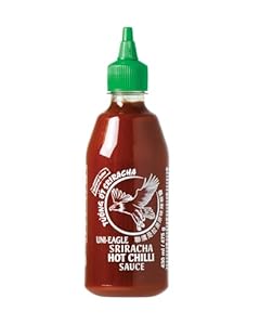 Uni-Eagle Chili Sauce Sriracha scharf – Hot Sauce mit Chilies & Knoblauch ohne Geschmacksverstärker – 1 x 475g
