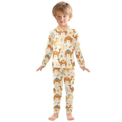 senya Funny Camel Pajamas Set Long Sleeve Soft Cotton Sleepwear 2 Piece3