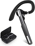 Swiitech Bluetooth Headset, Wireless Bluetooth Earpiece V5.0 Hands-Free Earphones with Built-in Mic for Driving/Business/Office, Compatible with iPhone and Android