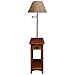 Leick Home Mission End Table, Solid Wood, Built-In-Lamp, 1 Drawer, Bottom Display Shelf, Slatted Sides, Easy-Assembly, Medium Oak, 22.5 in. L x 12.0 in. W x 60.0 in. H, 10028
