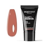 LEGACY NAILS SMART BUILDER GEL 1oz - Odor-Less, Full-Color Coverage, Advanced Viscosity Formula, Perfect for Sculpting Nail Extensions (Nude)