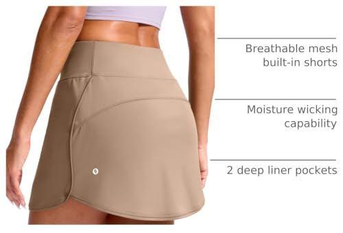 Image of SANTINY Skorts for Women with Pockets High Waisted Golf Skirts with Shorts A Line Athletic Tennis Skirt for Casual Pickleball