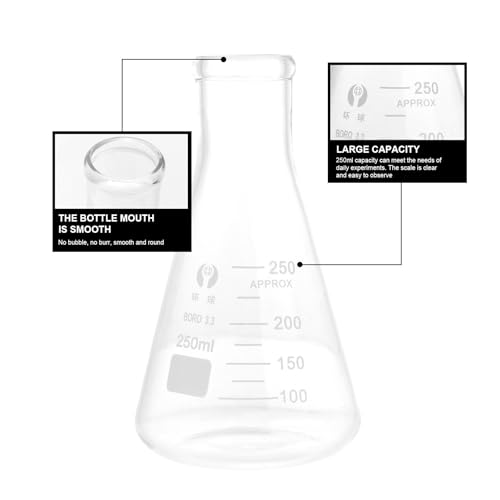Fiole conique en verre borosilicate durable pour réussir vos cours de sciences - 2