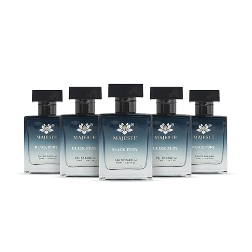 Image of Black Fury by APS Majeste Perfume 50ml | Long Lasting Perfume For Men | | Fresh | Gift Set | Rakhi Gift for Brother | Friendship Day Gift | Corporate Gifts | Gift for Love One | Luxury Gifting | Premuium Gifting | Luxury Scent (Pack of 5)