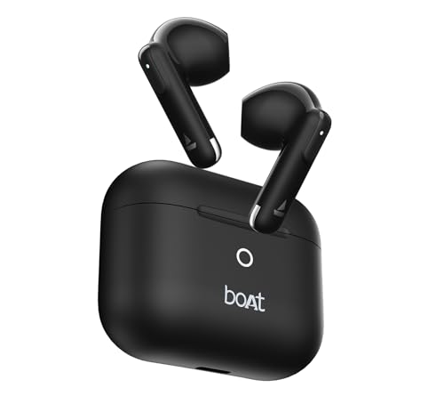 Image of Boat Airdopes Ace Gen 2 TWS Earbuds with 45H Battery, 4Mics ENx Tech, ASAP Charge, 13mm Drivers, 50 ms Low Latency, IPX5, Bluetooth Earbuds, TWS Ear Buds Wireless Earphones with mic (Shadow Black)