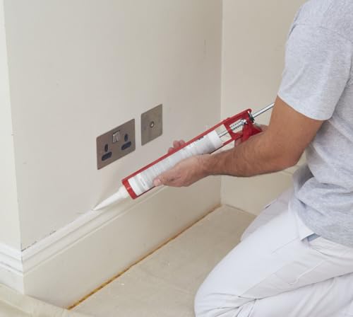 ProDec Contractor Skelett-Kartuschenpistole zum Auftragen von Kartuschendichtstoffen, Dichtungsmassen, Silikonen und Klebstoffen, sanfte Wirkung, ideal für Handwerk und Heimwerker