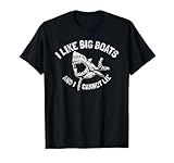 Photo Gallery vintage sharks - maglietta con scritta "i like big boats and i canot lie fun maglietta Photo Gallery vintage sharks - maglietta con scritta "i like big boats and i canot lie fun maglietta