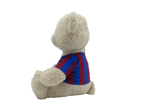 CYPBRANDS FC Barcelona, Osito de Peluche, Muñeco, 35 cm, Camiseta Barça, Color Beige, Producto Oficial