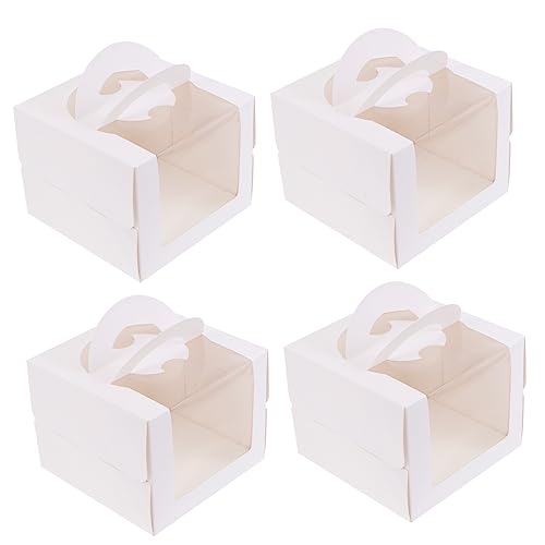 Alipis Tall Cake Boxes 4 Pack for Wedding Reception Birthday Party Cake Party