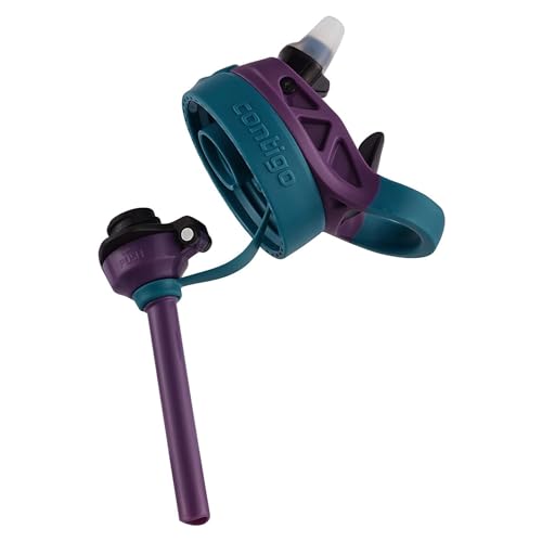 Image of Contigo Kids Straw Water Bottle with AUTOSPOUT Lid, 14oz, Purple Mermaid