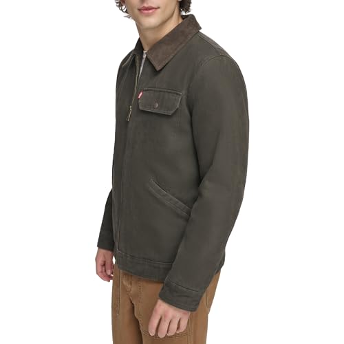 Levi's Mens Workwear Cotton Canvas Corduroy Collar Depot Jacket2