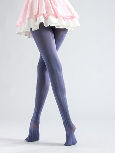 Image of Sahabowi Women Tights, Sheer High Waist Pantyhose, Vintage Control Top Stockings, Siwa7