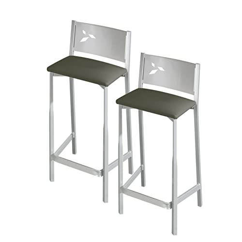 Tabourets de cuisine en similicuir graphite pour des repas conviviaux en famille