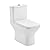 Charme One Piece Square Toilet Dual Flush, Black Hardware