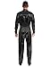 Oyolan Men Sparkly Shiny Bodysuit Long Sleeves Jumpsuit Fashion Casual Clothes Party Club Wear Black XX-Large