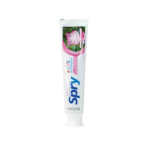 Spry Fluoride Free Toothpaste for Kids, Teeth Whitening with Xylitol, Natural Breath Freshening,...