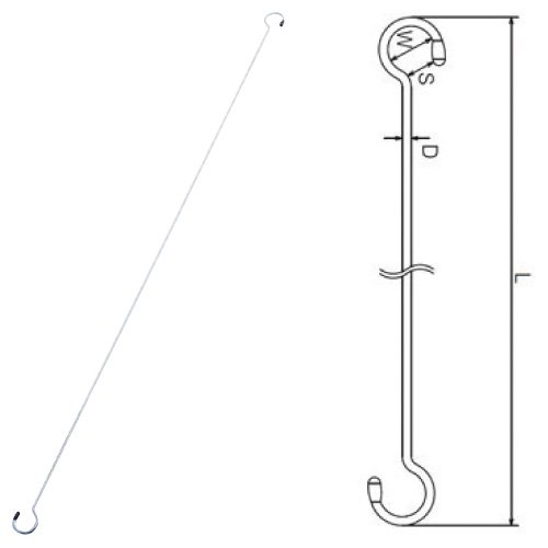 水本 ステンレス スーパーロングSカン 4ミリ 全長1000mm