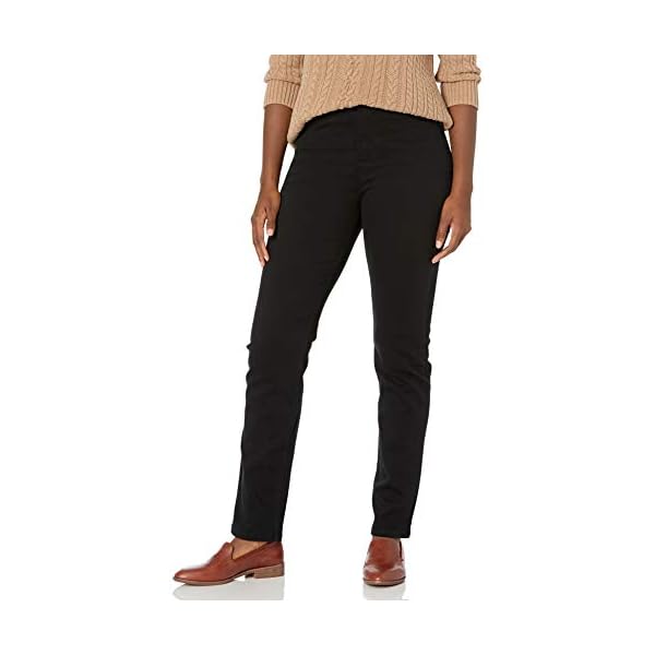 Gloria-Vanderbilt-Womens-Amanda-Classic-Tapered-Jean Vintage America Blues Women's Amanda Classic High Rise Tapered Jean, Black, 10 Long