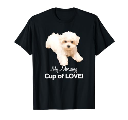 Bonito regalo para los amantes de los perros malteses. Camiseta