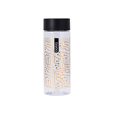 bzyoo Para Tritan 19oz BPA-Free Dishwasher Safe Reusable Sports Cups Drinking Tumblers Water Bottle with Leak Proof Design for Outdoor Activity Hike Camping Cycling Wellness (Circuit Gold) Cover