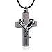 Cremation Jewelry for Ashes Pendant - Cross Urn Necklace with Mini Keepsake Urn Memorial Ash Jewelry