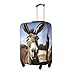 QSMBNET Travel Luggage Cover Funny Donkey Spandex Suitcase Protector Washable Baggage Covers Fashion Elastic Scratch-Resistant Luggage Cover Protector Fits 18-32 Inch Luggage