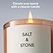 Salt & Stone Scented Candle for Women & Men | Coconut & Soy Blend Wax | Hand-Poured, Aromatic & Fragrant | 100% Cotton Wick | Long-Lasting 50 Hour Burn Time | Bergamot & Hinoki 8.5 oz