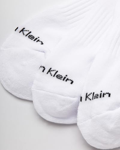 Image of Calvin Klein Womens Quarter Socks - 3 Pack Cotton Blend Cushioned Ruffle Quarter Socks for Women with Lettuce Edge Cuff