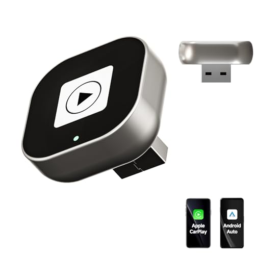 Spedal Adattatore Carplay Wireless & Android Auto Wireless 2 IN 1, Plug & Play, Segnale Stabile, Converte Androi-d Auto/Carplay da cablato in Wire-less, Supporta iOS 10+ e Android 11+ Spedal Adattatore Carplay Wireless & Android Auto Wireless 2 IN 1, Plug & Play, Segnale Stabile, Converte Androi-d Auto/Carplay da cablato in Wire-less, Supporta iOS 10+ e Android 11+