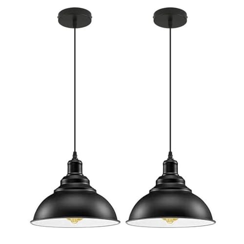 Lámpara de techo creativa en metal mate negro con base E27 2