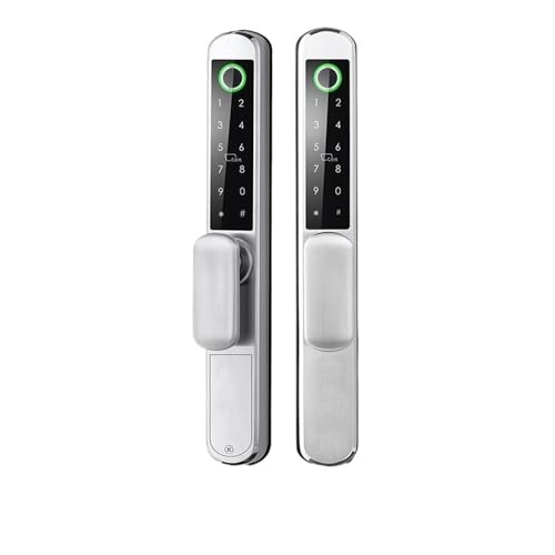 Waterproof Dual Side Fingerprint Slim Smart Aluminum Door Lock Ttlock Pincode 3585 Electronic Door Lock Of Grill UPVC Slide Door