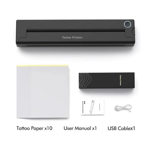 Mini impresora térmica portátil A4 para tatuajes y documentos con Bluetooth HD 2