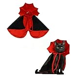Lumadecor Vampire Cape Pet Costume for Halloween - Adjustable Cloak for Small Medium Dogs & Cats | Cute Bat Wing Cape for Pets, Puppies, Kittens