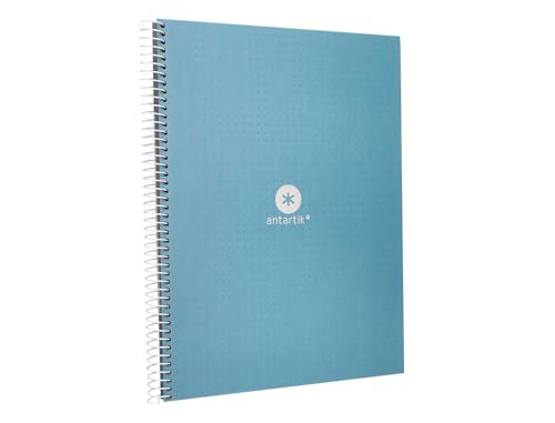 Liderpapel Spiral Notebook A4 Micro ANTARTIK Cover Lined 80H 90 g Ruled Dots 1 Band 4 Drills Sky Blue, light blue