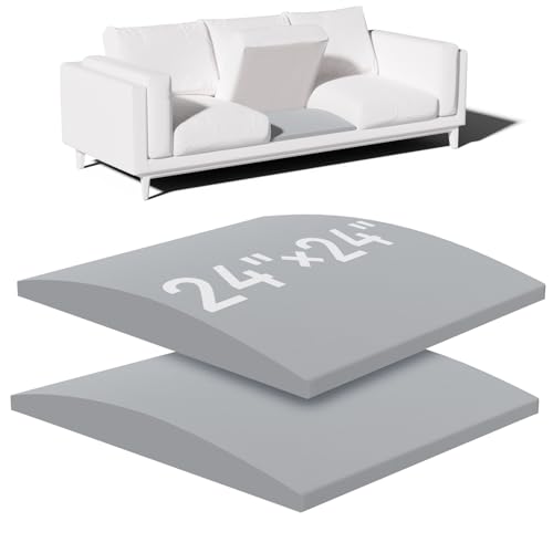 Image of Couch Cushion Support, Sofa Cushion Support for Sagging Couch Seat, Couch Replacement Insert, 24 inchx24 inchx2.4 inch, High Density Foam Furniture Seat Sagging Repair, Trapezoid 40D, Grey Set of 2