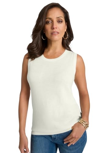 Jessica London Women's Plus Size Sleeveless Cashmere Shell