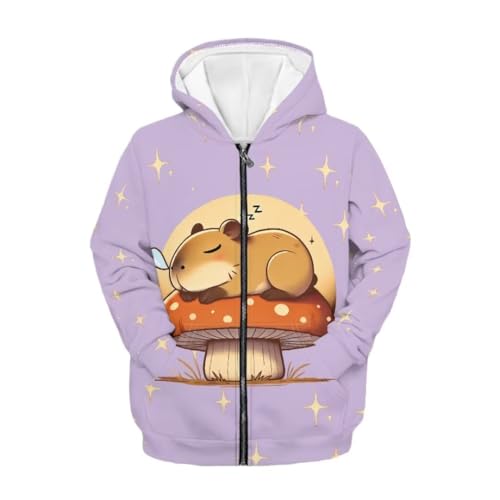 Pinupub Graphic Zip Up Hoodies For Boys Girls Fashion Cute Long Sleeve Winter Hoodie Jacket Coat