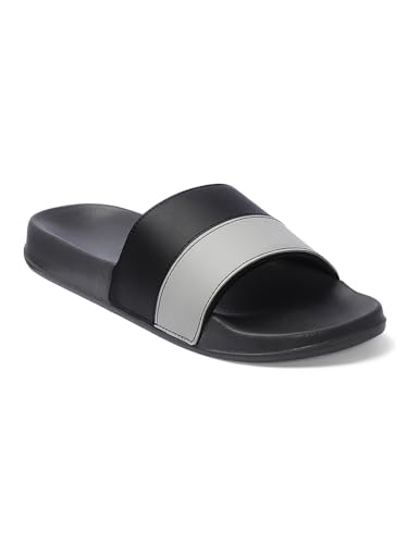 Image of hummel CAMP MEN COLOUR BLOCK SLIDERS Comfortable Cushioned Sole Arch Support Durable Lightweight Flexible Trendy Style Flip flops and Slippers Slides for Men Daily use Chappal
