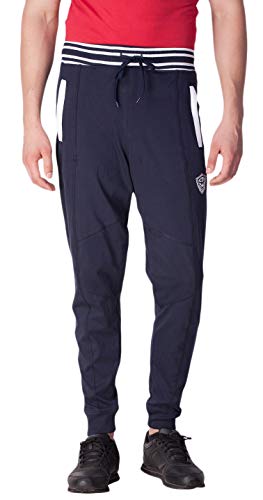 Image of ONN Men's Supreme Cotton Rich Fabric Track Pant |Relaxed Jogger for Men |Ribbed Color Broad Waistband with Drawstring | Vertical Contrast Ribbed Zippered Pockets|OA757