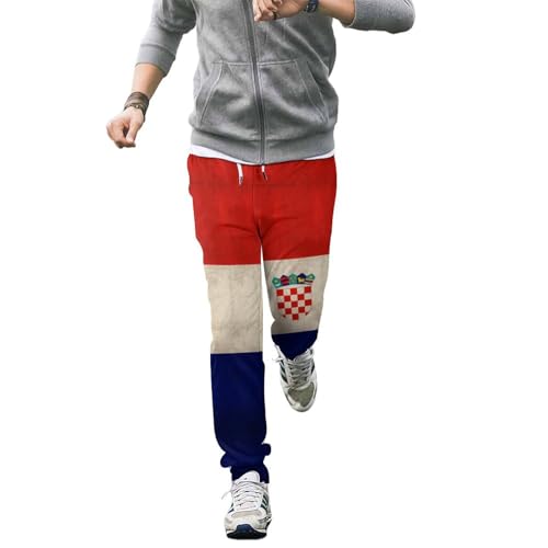 Croatia Flag Croatian Pant Mans Casual Trousers Elastic Long Pants Sport Pants Sweatpants for Daily Sports Travel3