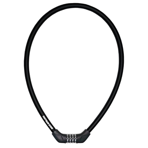 キャプテンスタッグ(CAPTAIN STAG) 自転車 鍵 ロック 太い4ダイヤルワイヤーロック ワイヤー長90cm/φ15mm/周長101cm 可変式ダイヤル ストレート ブラック Y-4296