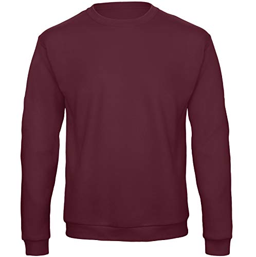 Sudadera B&C Collection ID.202 de hombre en color borgoña talla L para invierno