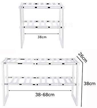 OH Stretched Edelstahl-Küche-Bad Haushalts Abtropfbrett Halter Über Sink Ablassen Regal Gewürzdose Utensilien Speicher… – Bild 6