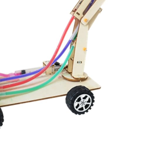 Kadimendium Modelo de Excavadora Hidráulica Stem Juguete para Niños Experimento Científico de Madera Juguete Educativo Kit Completo con Hidráulico único para Horas de Diversión - imagen 8